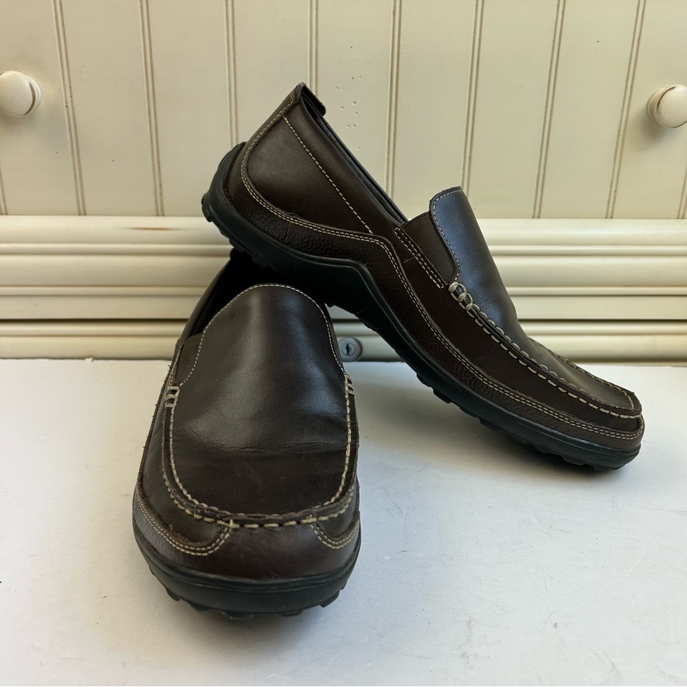 Cole Haan Tucker Venetian Slip On French Roast Leather Loafer Office Preppy